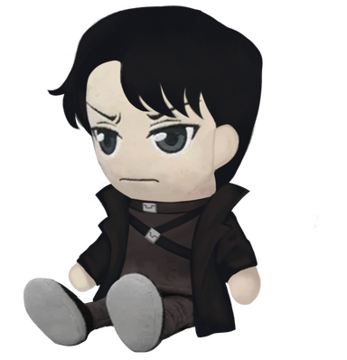 A marketable plushie of Yoo Joonghyuk from Omniscient Reader's Viewpoint. The base image was an Ace Attourney plushie that was edited.